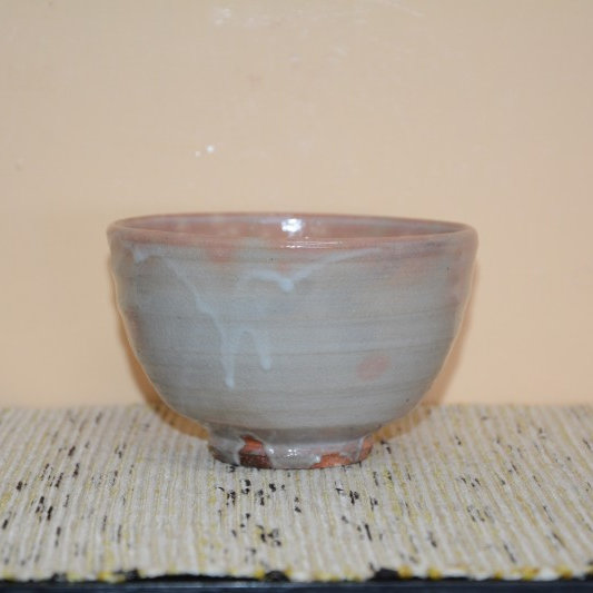 朝日幡師荒土茶碗｜十四代松林豊斎作