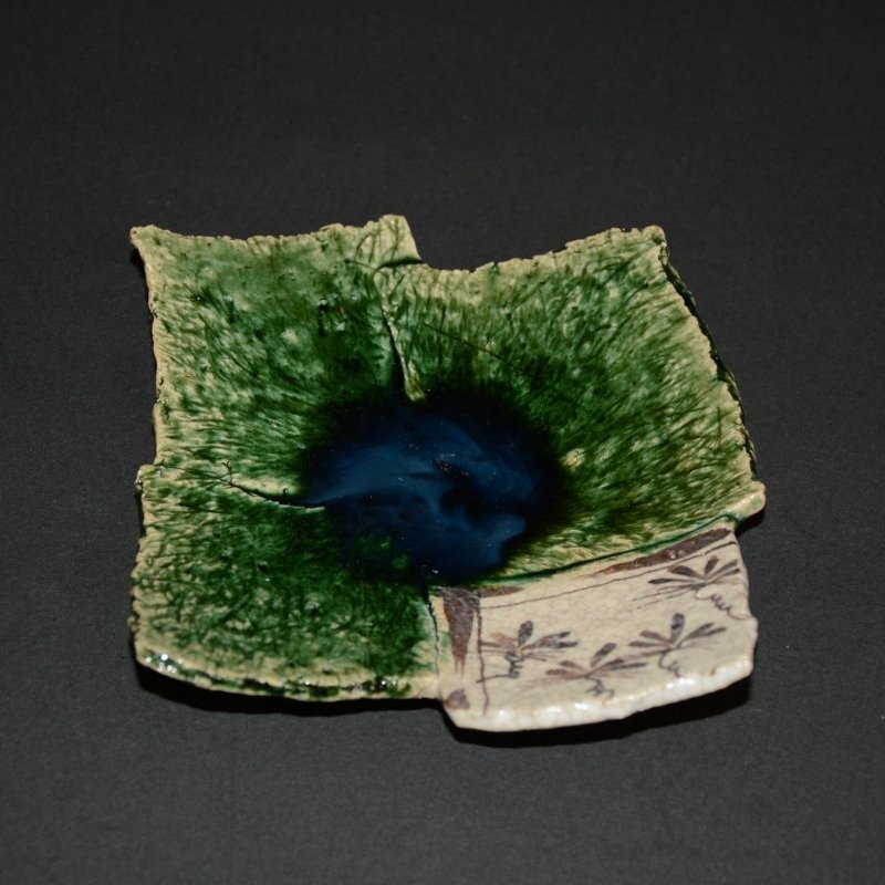 夢現窯｜尾崎高行　織部ツギハギ皿