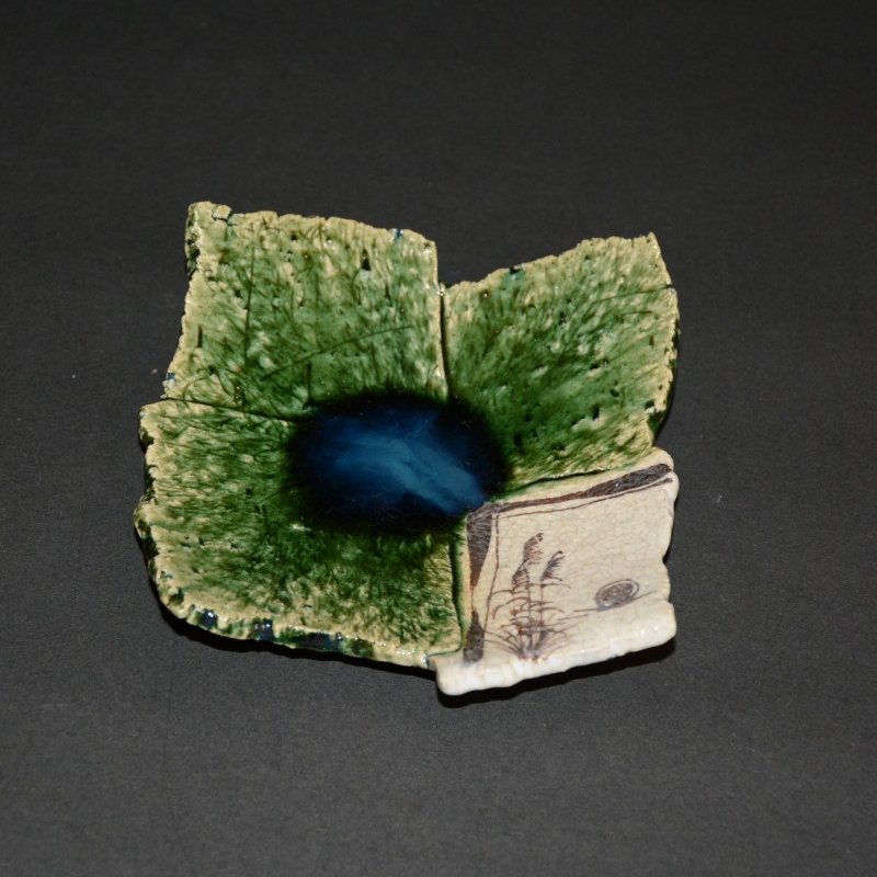 夢現窯｜尾崎高行　織部ツギハギ皿