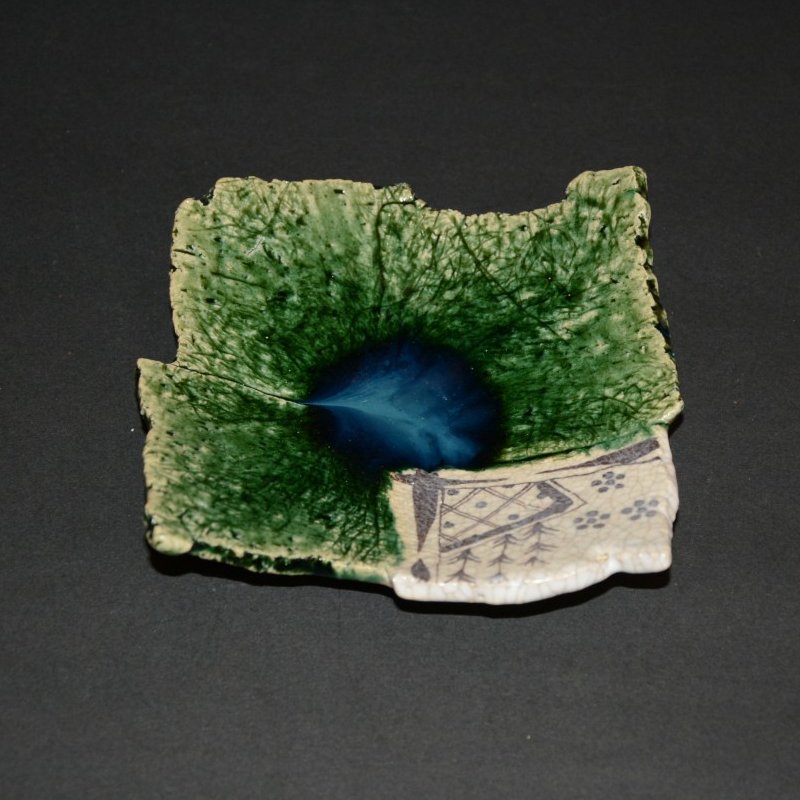 夢現窯｜尾崎高行　織部ツギハギ皿