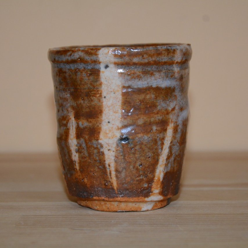 鼠志野トクサ文湯飲み