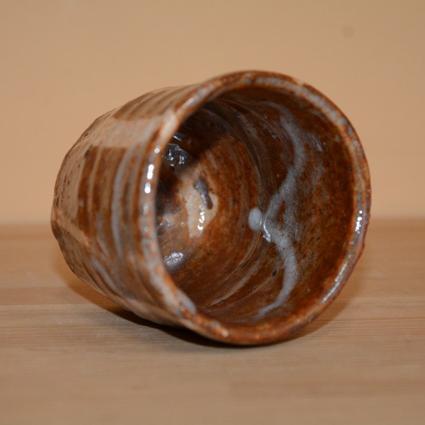 鼠志野トクサ文湯飲み