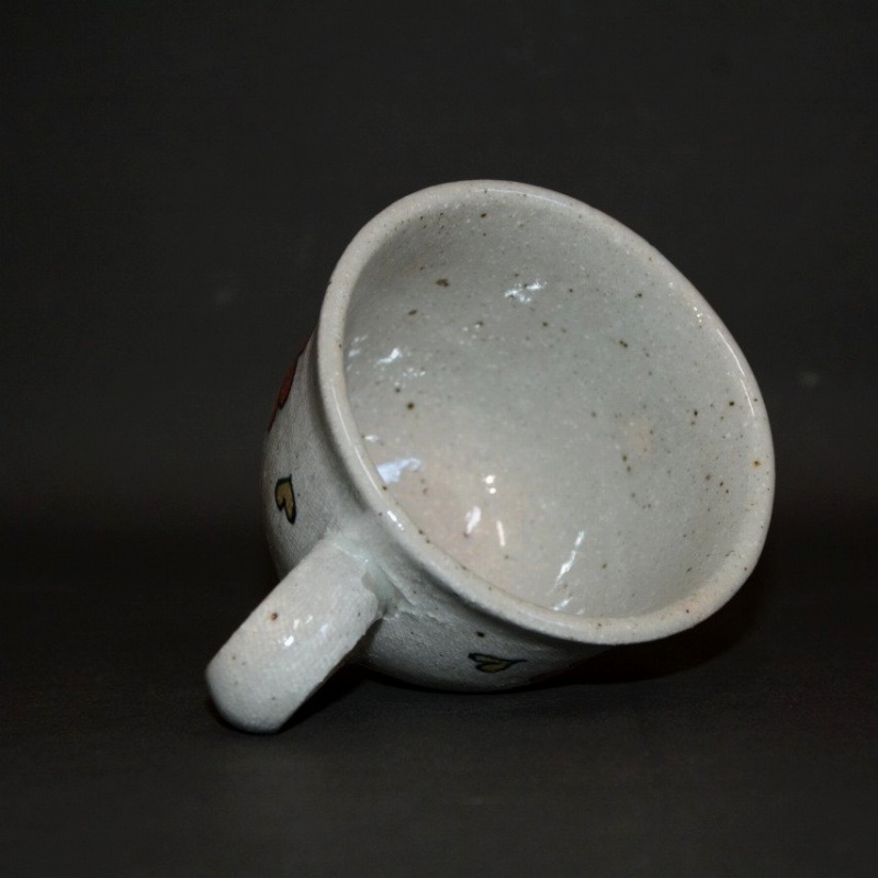 布目花の絵マグカップ