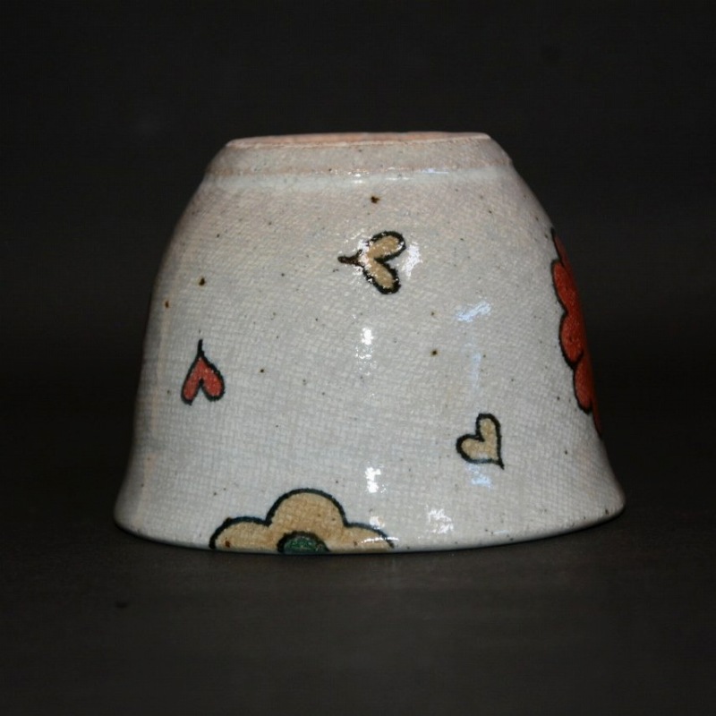 布目花の絵マグカップ