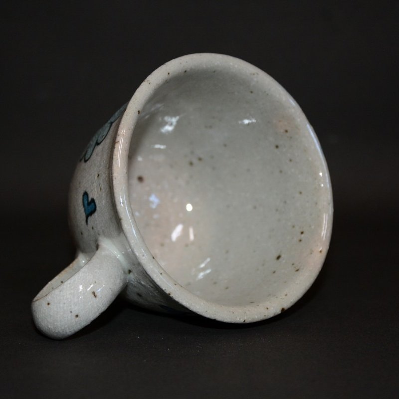 布目花の絵マグカップ