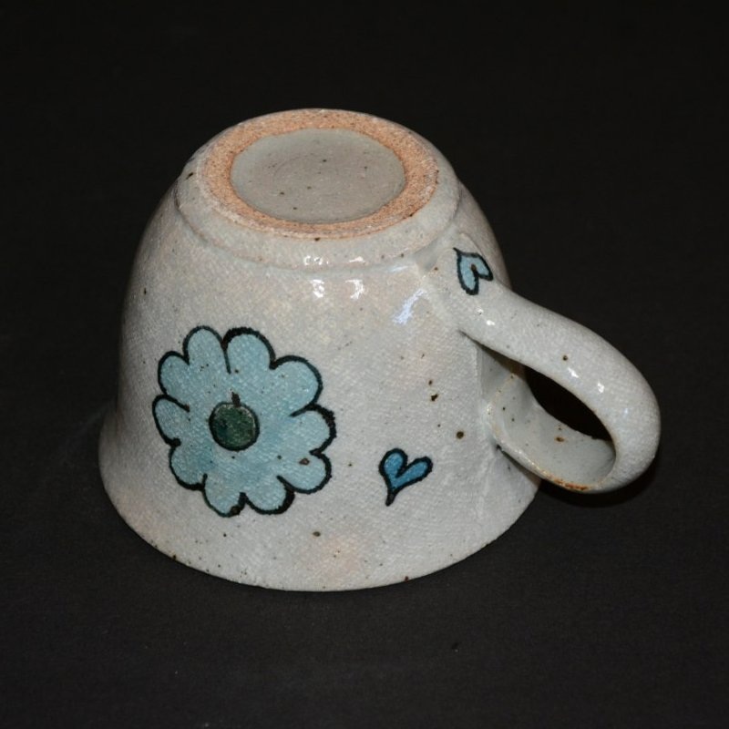 布目花の絵マグカップ