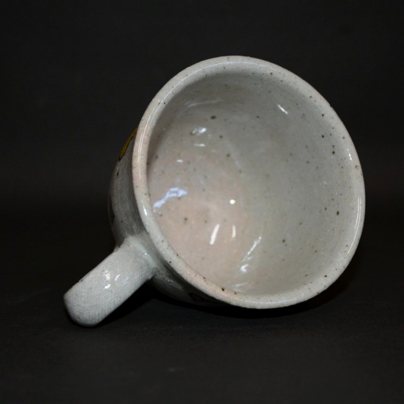 布目花の絵マグカップ